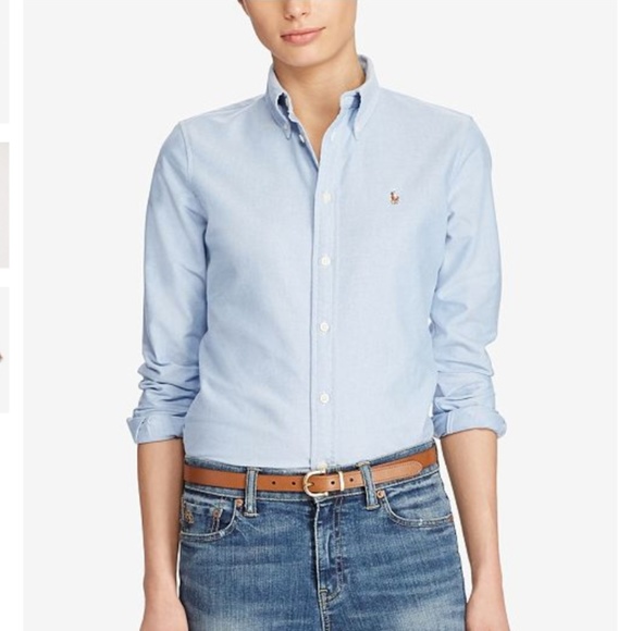 polo ralph lauren custom fit cotton oxford shirt